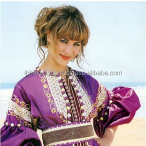 Young Muslim <b>Girls</b> Kaftan With Stylish Collar and Sleeves Style With Embroidery and Button Work - Product Image 1