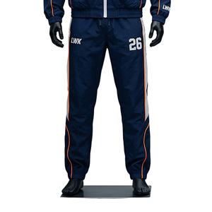 Ensemble de survêtement personnalisé streetwear grande taille hiver, veste zippée unie et pantalon large, coupe-vent en nylon unisexe - Product Image 6