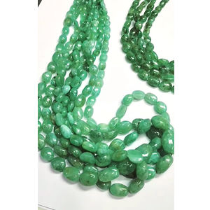 6 brins d'émeraude naturelle de 10mm à 15mm perles lisses ovales 878 Ct Lot Iroc ventes 16 pouces de longueur perles d'émeraude verte US $201 - Product Image 1
