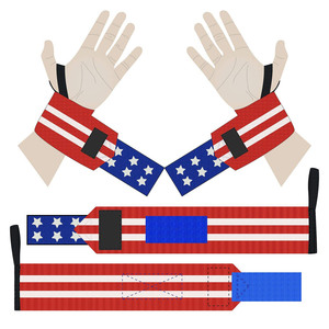 สายรัดข้อมือสำหรับเดดลิฟท์พร้อมตัวล็อคแบบตะขอและห่วง ผลิตจากผ้าฝ้ายทนทาน รองรับการยกน้ำหนักสำหรับยิมและฟิตเนส ขายส่ง - Product Image 1