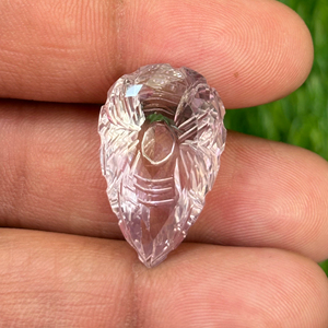 พลอยอเมทิสต์ธรรมชาติขัดเงาทำมือสีชมพูละเอียดตัดอัญมณีหลวมสำหรับทำเครื่องประดับ - Product Image 2