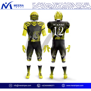 2025 uniforme de Football américain personnalisé 100% Polyester col en v équipement de sport court vente en gros équipement de Football imprimé par Sublimation - Product Image 4