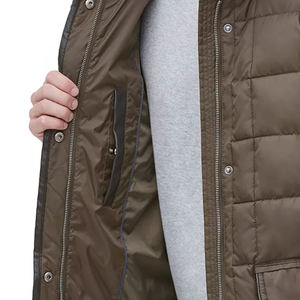 Chaqueta acolchada de invierno para hombre de la mejor calidad 100% poliéster con cuello levantado y logotipo frontal chaqueta de hombre con diseño de burbuja y cremallera personalizada - Product Image 4