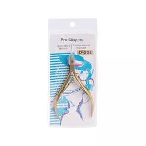 Pinzas para cutículas de uñas afiladas de arcoíris de acero inoxidable profesional pinzas para cutículas de doble resorte profesional recortador de cutículas - Product Image 2