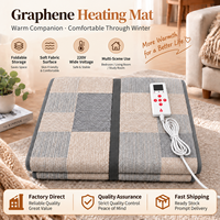 Tapis chauffant en graphène pour salon, chambre, hôtel, espace pour animaux, tapis chauffant électrique pliable 220V CE