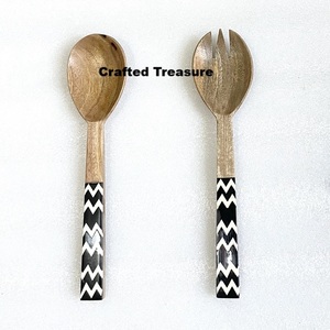 ชุดเครื่องใช้ในครัวชุดเสิร์ฟสลัดทำจากไม้สำหรับผสมสลัดมะม่วง - Product Image 3