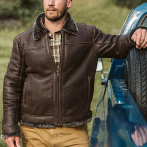 Premium Leather <b>Pilot</b> Bomber <b>Jacket</b> Custom Made For Men With Options To Personalize Style & Fit For Winter & Outdoor Activities - Product Image 5