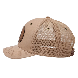 Vietnam Factory Custom Leather <b>Patch</b> Logo Trucker Hat 6-Panel Mesh <b>Back</b> Cap Two-Tone Breathable Sport Snapback Gorras Wholesale - Product Image 2