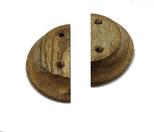 Perilla de madera en forma de C para vestidor de Hotel, perilla Simple nórdica, manijas de tocador de media luna, perilla de madera semicircular de lujo única, muebles de Villa - Product Image 1