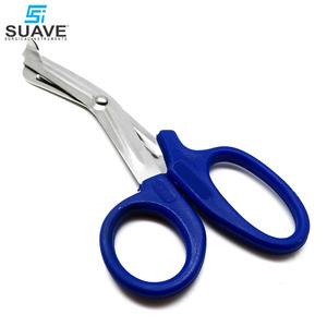 Ciseaux de traumatologie à bandage EMT à poignée bleue 5.5 Ciseaux médicaux polyvalents Instruments chirurgicaux par SUAVE INSTRUMENTS SURGICAUX - Product Image 2