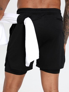 Nouveau short de course de performance élégant Support de compression évacuant l'humidité avec poche à fermeture éclair pour les bas actifs de gymnastique et d'entraînement - Product Image 4