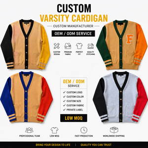 Customized Historically Black College & University Varsity <b>Cardigan</b> Premium Letterman <b>Cardigan</b> <b>Sweater</b> for University Apparel - Product Image 1