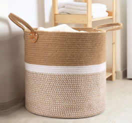 Handmade Natural Rattan Woven <b>Storage</b> <b>Basket</b> <b>With</b> <b>Lid</b> Hotel Supplies Laundry Rattan <b>Basket</b> Home Bathroom Dirty Clothes <b>Basket</b> - Product Image 4