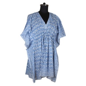 Maxi vestidos maxi de algodón indio sin mangas con estampado de bloque para mujer KFCS163 algodón verano Maxi vestido 100% diseñador de ropa orgánica - Product Image 3