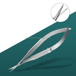 Professional Stainless Steel Eyelash <b>Extension</b> Spring Scissors Pointed Tip Custom Logo Beauty Grooming Tool - Product Image 1