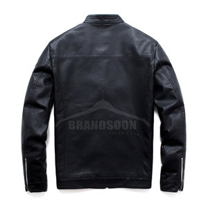 Chaqueta de cuero para hombre de alta calidad personalizada 2025, nuevo estilo, lona ligera, a prueba de viento y a la moda para el invierno - Product Image 2