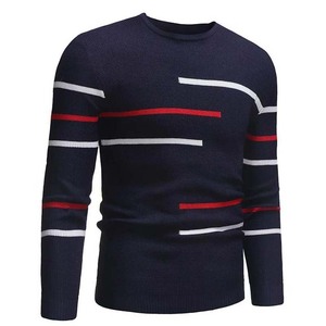 Multi Couleur Rayé Hiver Chaud Meilleure Qualité Top Design Respirant Coton Laine Tricots Personnalisé Tricoté Hommes Chandails Sportswear - Product Image 6