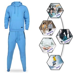 Streetwear-Pantalon de survêtement à capuche pour homme, ensemble 2 pièces respirant, broderie personnalisée, logo, survêtement, survêtement unisexe - Product Image 5