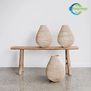 Découvrez la beauté intemporelle des lustres lanternes vietnamiennes en bambou et rotin pour Resort Ambiance Restaurant Home Decor Garden - Product Image 4