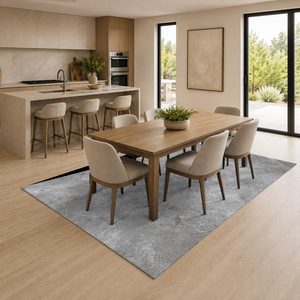 Tapis de salon LXDP-0100 RUGS DEPOT, gris argenté, traditionnel, oriental, imprimé numériquement, lavable en machine, en chenille, antidérapant - Product Image 4