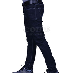 Pantalones vaqueros de material de alta calidad para hombre, venta al por mayor, el mejor precio, pantalones vaqueros con estampado de logotipo personalizado, ropa informal - Product Image 2