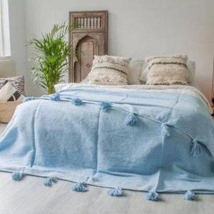 Manta Marroquí Hecha a Mano, Auténtica, Artesanal, Diseño Tribal, Suave, Tejida, Decoración para el Hogar, Regalo - Product Image 1