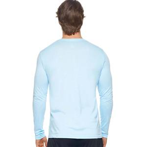 Camiseta de manga larga para hombre de poliéster 100%, camisetas transpirables de manga larga de algodón de bambú suave - Product Image 3