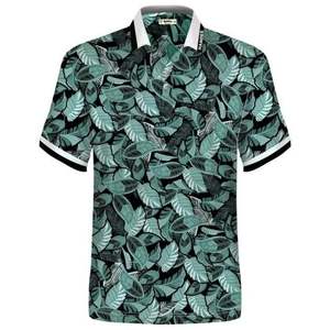 เสื้อโปโลแขนสั้นแฮนดี ลายใบไม้ สีดำ สำหรับเล่นกอล์ฟ - Product Image 2