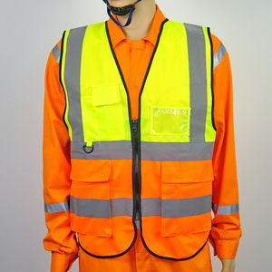 Chaleco DE SEGURIDAD verde reflectante personalizado, chaleco de trabajo de poliéster de alta visibilidad para hombres y mujeres para jardinería de seguridad en la construcción - Product Image 3