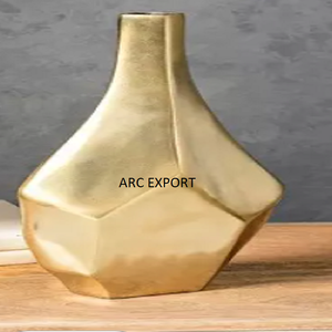 <b>Vintage</b> Gold Finished Table Decoration <b>Vase</b> Unique Design Brass Flower Pots Wholesale Handmade Metal Brass Flower <b>Vases</b> and Pots - Product Image 6