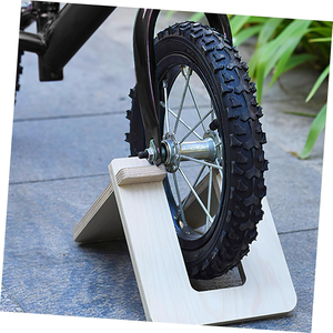 Support de vélo vertical en bois massif, support de vélo portable, support de rangement pour garage, support de stationnement au sol, compatible avec les vélos de route 24, 26, 28, 700C - Product Image 3