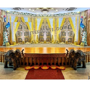 Sri Lankan Cultural Wedding <b>Stage</b> Decoration Panels & <b>Props</b> South Indian Wedding <b>Stage</b> for ReceptionWedding Theme Wedding <b>Stage</b> - Product Image 1