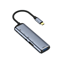 Station d'accueil USB-C 5-en-1 : Hub multiport USB 3.1/2.0 avec sortie 4K et charge PD 100W
