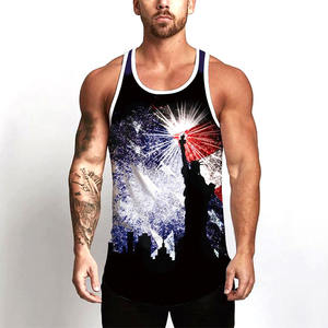 เสื้อกล้ามออกกำลังกายแขนกุดสำหรับผู้ชายเสื้อออกกำลังกายผ้าฝ้าย100% ดีไซน์ใหม่สำหรับฟิตเนส - Product Image 4