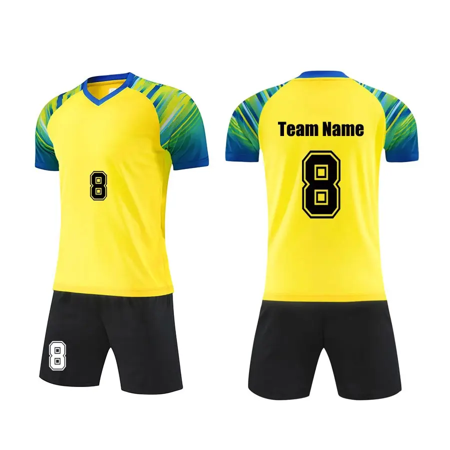 2022 Customized Latest Design New Models Quick Dry Team Shirt Football Jersey Soccer Uniform Set