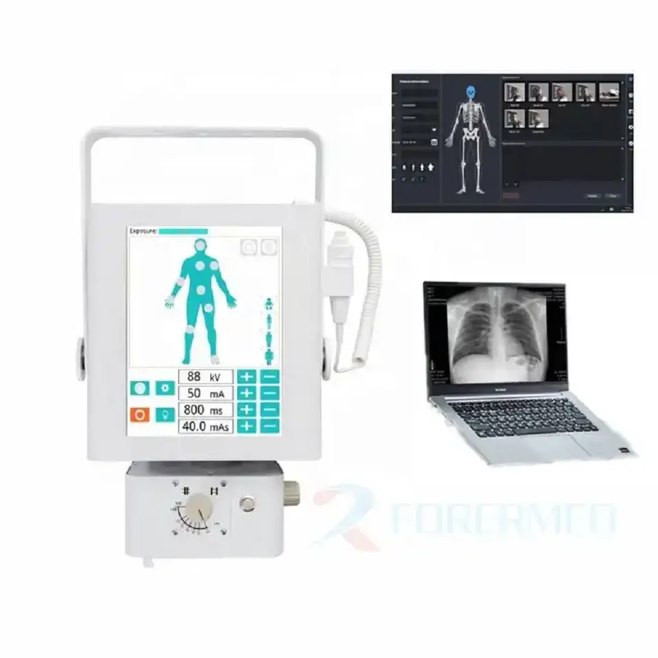 Machine à rayons X médicale à écran tactile Xray clinique pour animaux de compagnie machine à rayons X vétérinaire numérique DR machine à rayons X portable pour animaux Xray