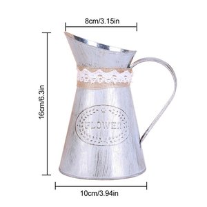 Galvanized <b>Milk</b> <b>Jug</b> Decor Vintage French Pitcher Vase Farmhouse Decorative Pitcher Metal Rustic Vase Watering <b>Milk</b> <b>Jug</b> Can - Product Image 6