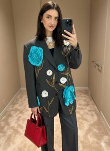 XiaoxiangFeng - Tejido a Mano con Perlas Bordadas, Cálido y Peludo, de Lujo, Ecológico, 100% Polipropileno, para Bodas - Product Image 5