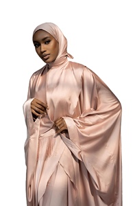 Nouvelle Abaya personnalisée, vêtements islamiques, robes pour femmes, grandes tailles, robe longue musulmane élégante à manches à volants, Abaya pour femmes - Product Image 3
