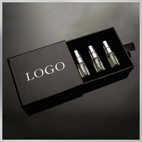 Boîte en papier écologique personnalisée avec logo, 50 ml, matériaux recyclés, flacon de parfum de luxe haut de gamme, boîte cadeau en carton