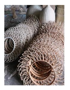 Luckywind Vintage Artisanat Bandes Décoratives En Osier Cadre Miroir À La Main Bambou Rotin Mur Art Décor À La Maison Mur De 99GD - Product Image 3