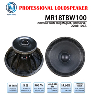 Haut-parleur professionnel de 18 pouces pour DJ en extérieur, 900W, aimant de 220 mm, bobine vocale de 4 pouces, haut-parleur de performance 18TBW100