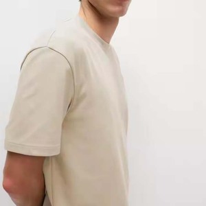 Camiseta de manga corta de algodón con cuello redondo de 200gms para hombre, camisetas informales holgadas simples de Color sólido, gran oferta, camisetas de diseño en blanco - Product Image 4