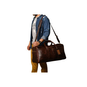 กระเป๋าเดินทางสำหรับผู้หญิงแบบทันสมัยมีสไตล์กระเป๋า100% ผ้าฝ้ายสีสดใสอุปกรณ์กีฬาหนังแท้ซิปเพรียวบาง - Product Image 1