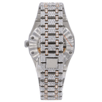 Montre pour homme personnalisée Iceout de luxe, style hip-hop, en acier inoxydable avec diamants Moissanite, mouvement à quartz ETA, verre 20 mm, édition limitée