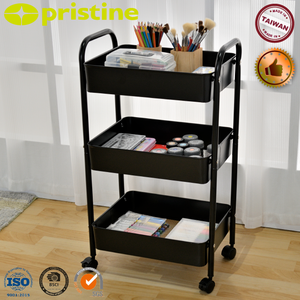 Oem איכות <span class=keywords><strong>3</strong></span>-שכבות מתגלגל שירות נייד עגלת מטבח יציב מדף מתכת המארגן אחסון ביתי מיוצר מטאיואן - Product Image 3