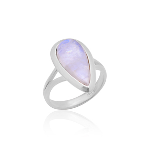 Precioso Arco Iris piedra lunar piedra preciosa 925 plata esterlina sólida anillos de cúpula hechos a mano joyería para dar las gracias anillo de piedras preciosas finas - Product Image 3