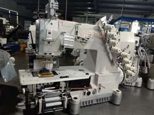 Machine à coudre industrielle à point de chaînette à cylindre, 4 aiguilles, 8 fils, ST 008-04085P, poignée en plastique OEM DIY, garantie 3 ans - Product Image 2