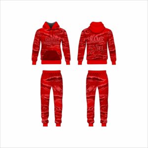 Conjunto Deportivo de Invierno para Hombre, Corte Regular, Poliéster, Sublimación, con Capucha, Cordón Ajustable, Felpa, MOQ Bajo, para Correr, Deportes, Ropa de Equipo - Product Image 1