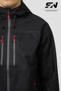 Ensemble de survêtement de course à pied pour homme, coupe-vent noir de haute qualité, design personnalisé, logo personnalisé - Product Image 3